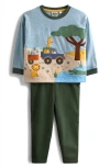 Jojo Maman Bébé Jojo Maman Bebe Safari Appliqué Long Sleeve T-shirt & Pants Set In Multi