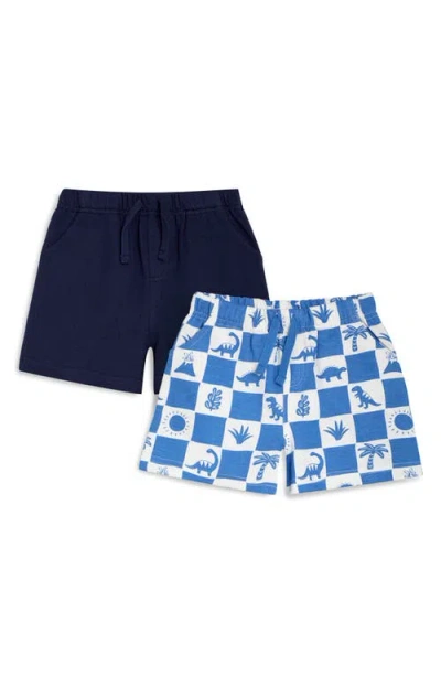 Jojo Maman Bébé Babies' Jojo Maman Bebe Set Of 2 Assorted Cotton Gauze Shorts In Blue