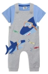 Jojo Maman Bébé Jojo Maman Bebe Shark Appliqué Romper & T-shirt Set