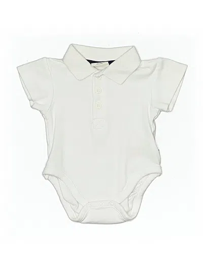 Pre-owned Jojo Maman Bébé Babies' Short Sleeve Onesie In White