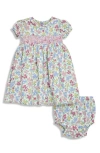 Jojo Maman Bébé Jojo Maman Bebe Smocked Floral Dress & Bloomers In Multi