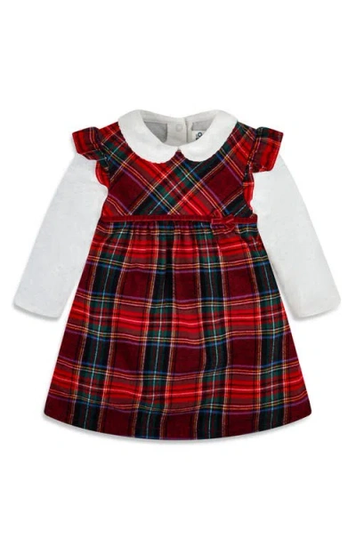 Jojo Maman Bébé Babies' Jojo Maman Bebe Tartan Plaid Cotton Dress & Bodysuit Set In Multi
