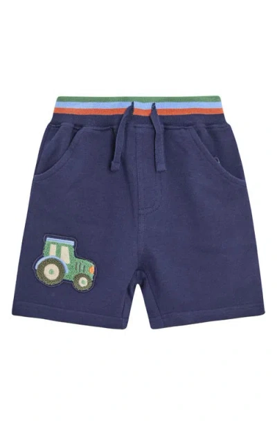 Jojo Maman Bébé Babies' Jojo Maman Bebe Tractor Applique Shorts In Navy
