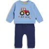 Jojo Maman Bébé Jojo Maman Bebe Tractor Sweatshirt & Joggers Set In Blue