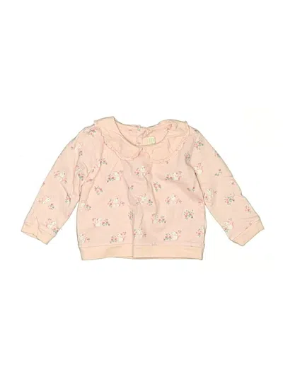 Pre-owned Jojo Maman Bébé Babies' Zip Up Hoodie In Pink