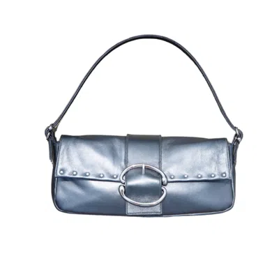 Jolana Nyc Women's Grey / Silver Liv Medium Baguette - Gunmetal In Grey/silver