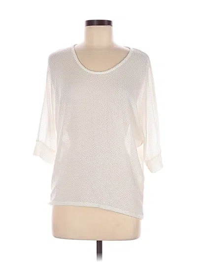 Pre-owned Jolie 3/4 Sleeve Top Ivory Boatneck Tops