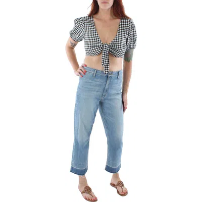 Jolie & Joy By Fct With Love Juniors Womens Woven Checkered Cropped In Multi