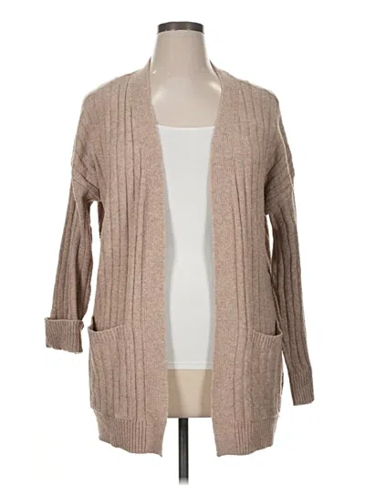 Pre-owned Jolie & Joy Cardigan Sweater In Tan