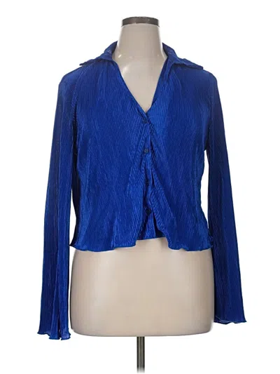 Pre-owned Jolie & Joy Long Sleeve Blouse In Blue