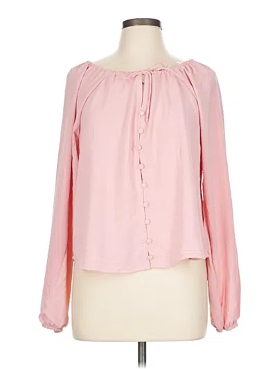 Pre-owned Jolie & Joy Long Sleeve Blouse In Pink