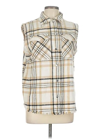 Pre-owned Jolie & Joy Sleeveless Button Down Shirt In White