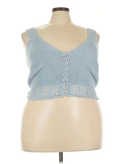 Pre-owned Jolie & Joy Sleeveless Top Blue Sweetheart Neckline Tops