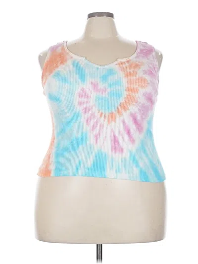 Pre-owned Jolie & Joy Tank Top Blue Sweetheart Neckline Tops