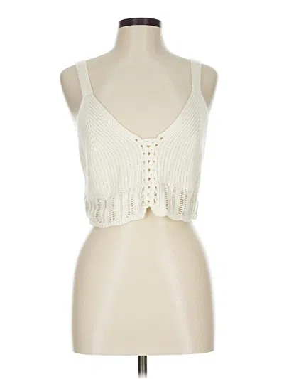 Pre-owned Jolie & Joy Tank Top Ivory Sweetheart Neckline Tops In White