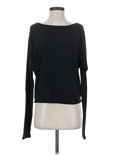Pre-owned Jolie Long Sleeve Top Black Boatneck Tops