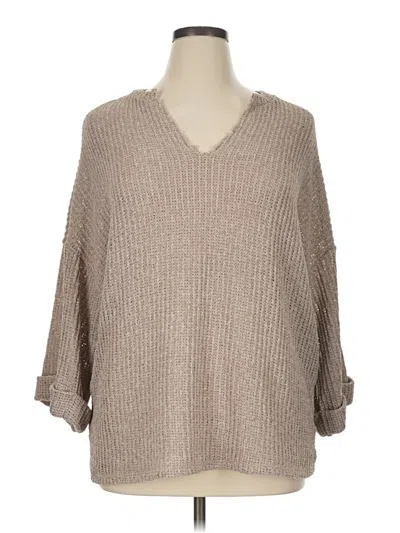 Pre-owned Jolie Pullover Sweater In Tan