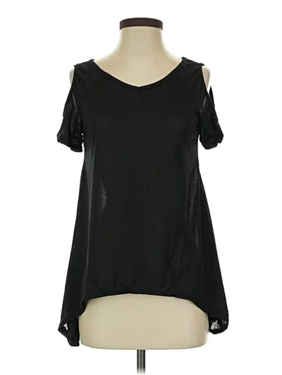 Pre-owned Jolie Short Sleeve Top Black Cold Shoulder Neckline Tops