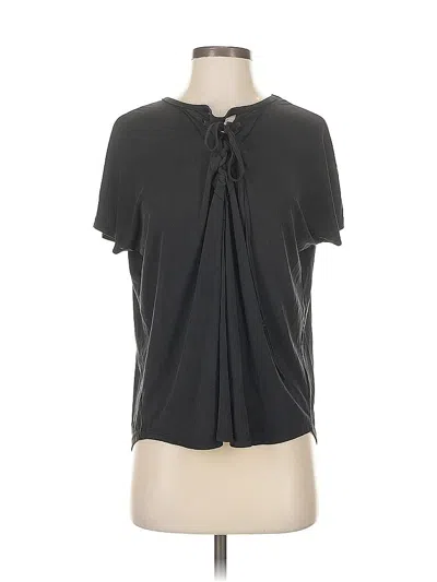 Pre-owned Jolie Short Sleeve Top Black Keyhole Neckline Tops