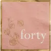 Jollity & Co 40th Birthday Cocktail Napkins In Pink