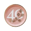 Jollity & Co 40th Birthday Dessert Plates In Pink