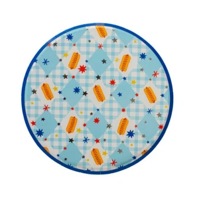 Jollity & Co . 4th Of July Patriotic Hot Dog Dinner Plates In Multi