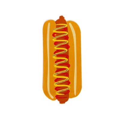 Jollity & Co . 4th Of July Patriotic Hot Dog Guest Napkins In Animal Print