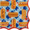 Jollity & Co . 4th Of July Patriotic Hot Dog Print Large Napkins In Multi