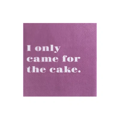 Jollity & Co Birthday Themed Cocktail Napkins In I Only Came For The Cake