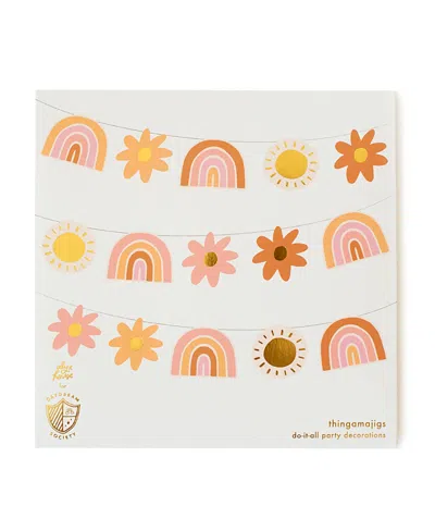 Jollity & Co Boho Rainbow Birthday Garland, Set Of 16 Pieces And Hanging Twine - Ages 8 - 10 Years In Multi