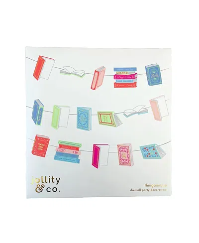 Jollity & Co Book Club Garland, Set Of 16 Pieces And Hanging Twine - Ages 8 - 10 Years In White