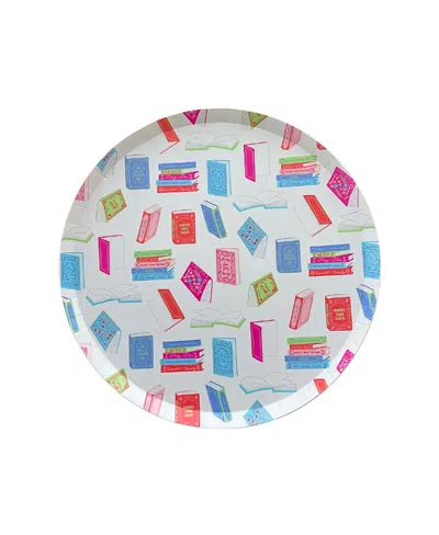 Jollity & Co Book Club Paper Dessert Plates, Set Of 8 In Multi