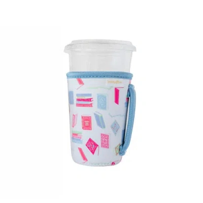 Jollity & Co . Book Club Themed Beverage Sleeves In Blue