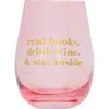 Jollity & Co Book Club Wine Glass In Read Books Drink...