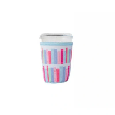 Jollity & Co . Bookshelf Print Beverage Sleeves In Multi