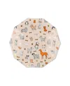Jollity & Co Bow Wow Puppy Dog Birthday Small Plates, Set Of 8 In Multi