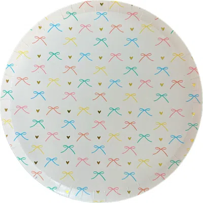 Jollity & Co Bows  Dinner Plates In Assorted Pre-pack