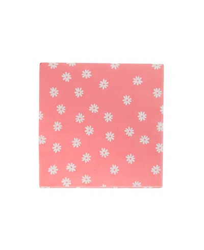 Jollity & Co Camp Bachelorette Daisy Paper Cocktail Napkins, Set Of 20 In Pink