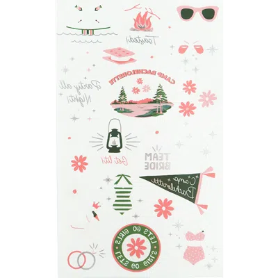 Jollity & Co . Camp Bachelorette  Party Pack Tattoo Sheets In Multi