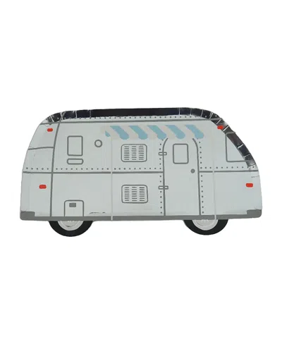 Jollity & Co Camp Explorer Rv Large Paper Plates, Set Of 8 In Multi