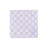 Jollity & Co Checkered Cocktail Napkins In Purple