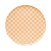 Jollity & Co Checkered Dinner Plates In Orange