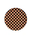 Jollity & Co Checkered Paper Dessert Plates, Set Of 8 In Orange