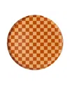 Jollity & Co Checkered Paper Dinner Plates, Set Of 8 In Brown