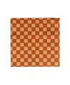 Jollity & Co Checkered Large Napkins In Orange