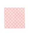 Jollity & Co Checkered Paper Large Napkins, Set Of 16 In Pink