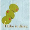Jollity & Co Cocktail Themed Cocktail Napkins In I Like It Dirty