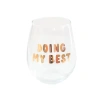 Jollity & Co "doing My Best" Wine Glass In Assorted Pre-pack