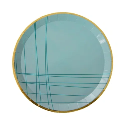 Jollity & Co Feliz Cumpleaño Dinner Plates In Blue