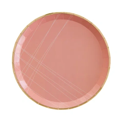Jollity & Co Feliz Cumpleaño Dinner Plates In Pink